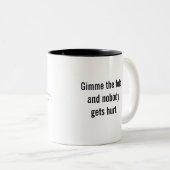"Gimme the vouw" koffie-mok Tweekleurige Koffiemok (Voorkant rechts)