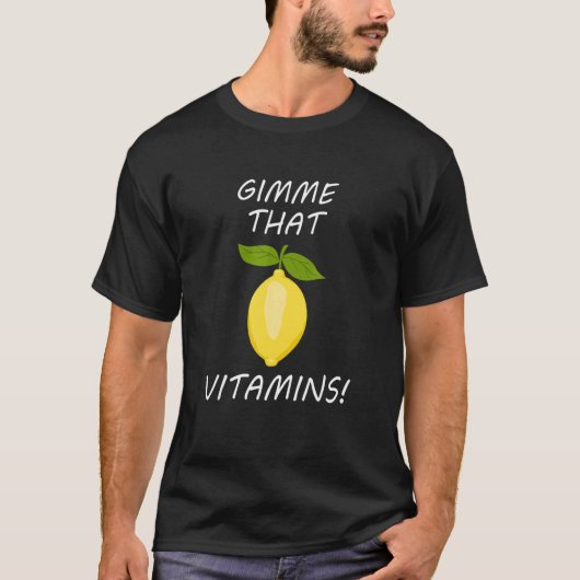 Gimme Vitamins Ironic Summer Lemonade Fruits T-shirt (Voorkant)