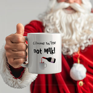 Gimme wijn, geen melk grappig koffiemok