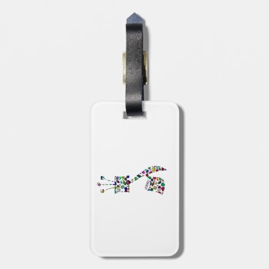 Gimmel - Hebreeuwse brief Bagagelabel (Achterkant verticaal)