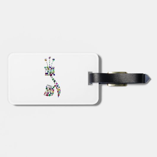 Gimmel - Hebreeuwse brief Bagagelabel (Achterkant horizontaal)