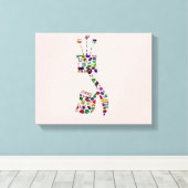 Gimmel - Hebreeuwse brief Canvas Afdruk (Insitu (Houten vloer))