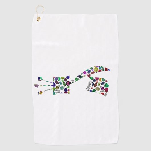 Gimmel - Hebreeuwse brief Golfhanddoek (Voorkant)