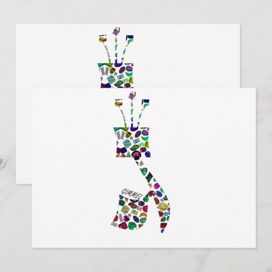 Gimmel - Hebreeuwse brief Kaart (Voorkant / Achterkant)