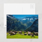 gimmelwald in de zwitserse alpen - zwitserland briefkaart (Voorkant / Achterkant)