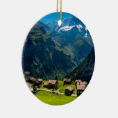 gimmelwald in de zwitserse alpen - zwitserland keramisch ornament (Rechts)