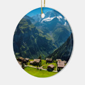 gimmelwald in de zwitserse alpen - zwitserland keramisch ornament (Links)