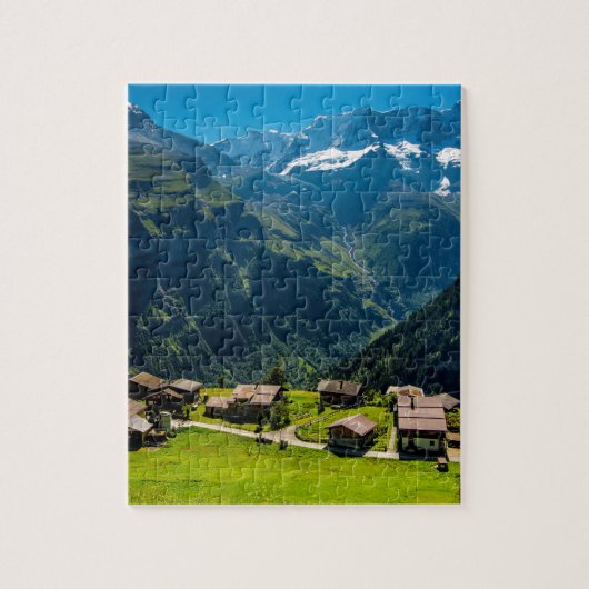 gimmelwald in de zwitserse alpen - zwitserland legpuzzel (Verticaal)