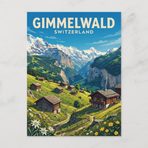 Gimmelwald Zwitserland Briefkaart