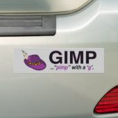 Gimp Pimp Bumpersticker (Op auto)