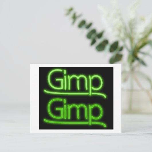 Gimp-teken Briefkaart (Staand voorkant)