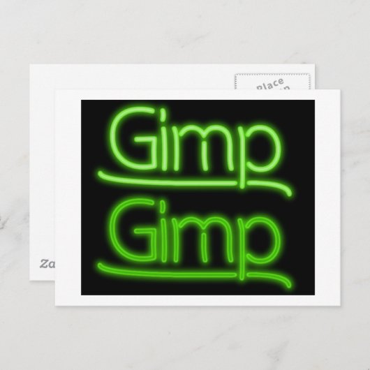 Gimp-teken Briefkaart (Voorkant / Achterkant)