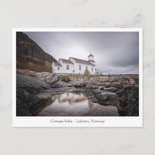 Gimsoy Church Lofoten Noorwegen Briefkaart (Voorkant)