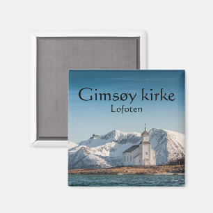 Gimsoy Church Lofoten Noorwegen Magneet