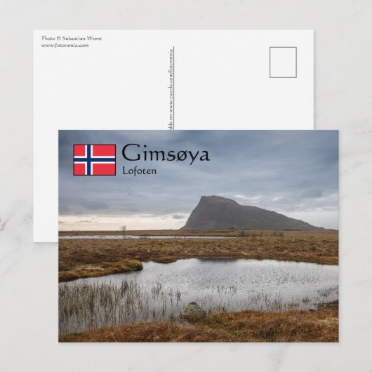 Gimsoya Lofoten Briefkaart (Voorkant / Achterkant)