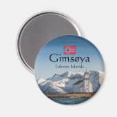 Gimsoya Lofoten Souvenir Magneet (Voorkant / Achterkant)
