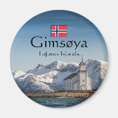 Gimsoya Lofoten Souvenir Magneet (Voorkant)