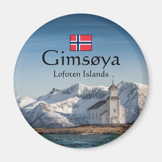 Gimsoya Lofoten Souvenir Magneet (Voorkant)
