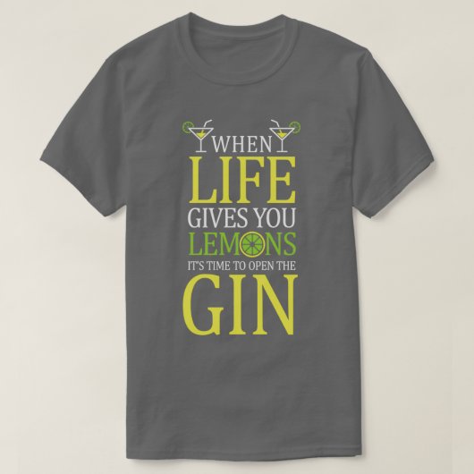 gin alcohol party tonic drink t-shirt (Design voorkant)