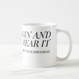 Gin and Bear It Funny Birthday | Gin Lover Gift Koffiemok