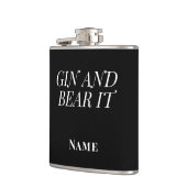Gin and Bear It – Personalised Funny Gin Heupfles (Links)