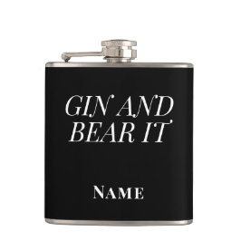 Gin and Bear It – Personalised Funny Gin Heupfles
