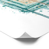 Gin Bottle Wall Art Print Blue (Hoek)