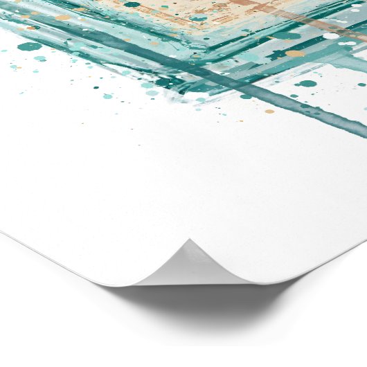 Gin Bottle Wall Art Print Blue (Hoek)