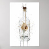 Gin Bottle Wall Art Print 'Bombshell' (Voorkant)