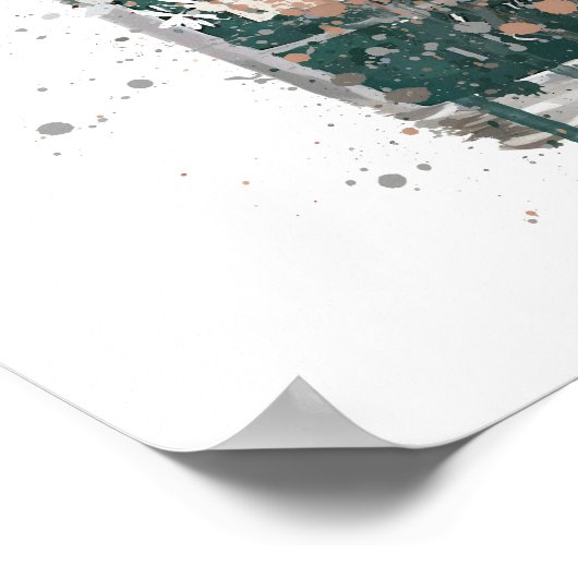 Gin Bottle Wall Art Print 'Deep Pine' (Hoek)