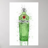 Gin Bottle Wall Art Print 'Emerald 2.0' (Voorkant)