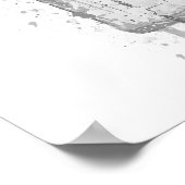 Gin Bottle Wall Art Print 'Ocean Blue' Grey  (Hoek)