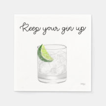 Gin cocktail servetten