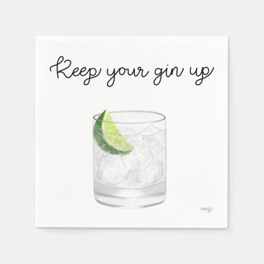 Gin cocktail servetten (Voorkant)