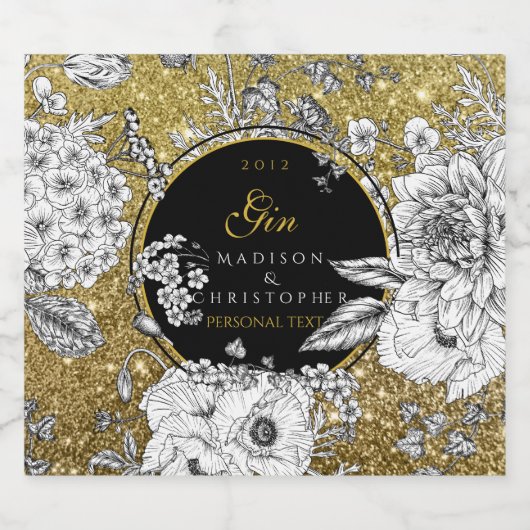 Gin Dotted bottle Likeurfles Etiket (Enkel label)