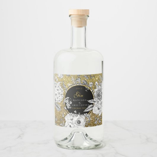 Gin Dotted bottle Likeurfles Etiket (Voorkant)