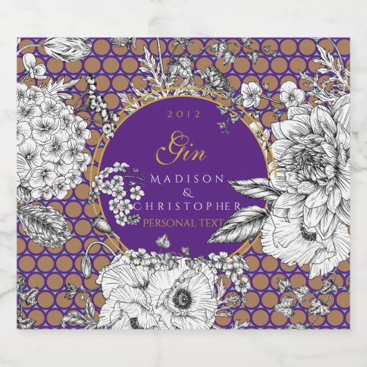 Gin Dotted bottle Likeurfles Etiket (Enkel label)