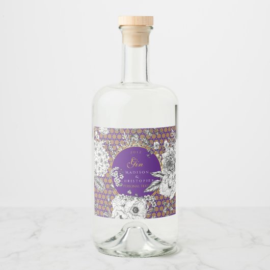 Gin Dotted bottle Likeurfles Etiket (Voorkant)