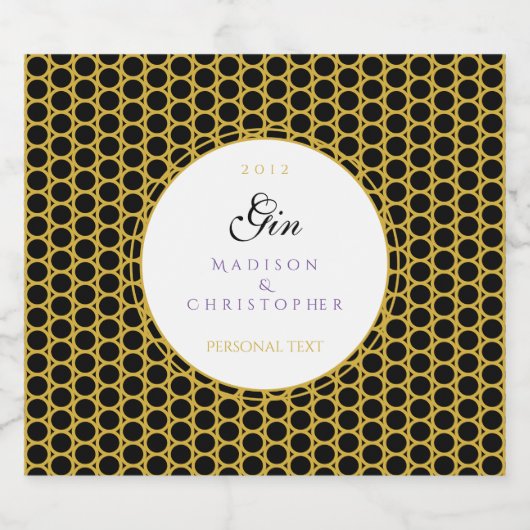 Gin Dotted bottle Likeurfles Etiket (Enkel label)