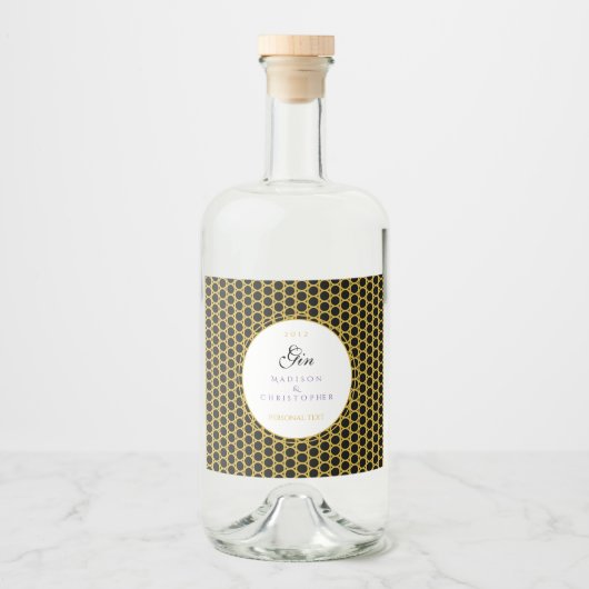 Gin Dotted bottle Likeurfles Etiket (Voorkant)