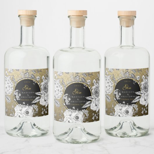 Gin Dotted bottle Likeurfles Etiket (Flessen)