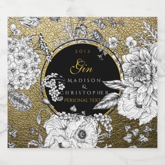 Gin Dotted bottle Likeurfles Etiket (Enkel label)