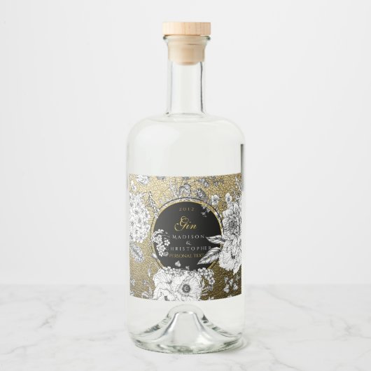 Gin Dotted bottle Likeurfles Etiket (Voorkant)
