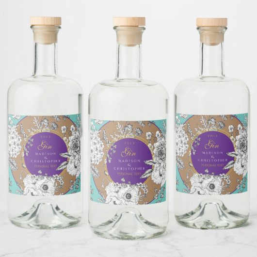 Gin Dotted bottle Likeurfles Etiket (Flessen)