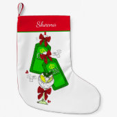 Gin Drinker Gingle Bells Hanging Bottles Funny Kleine Kerstsok (Voorkant)