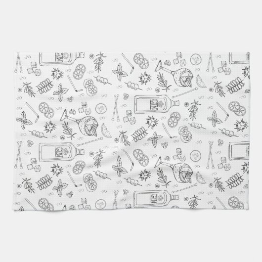 Gin Drinker Love Cocktails Mixologist Patroon Theedoek (Horizontaal)