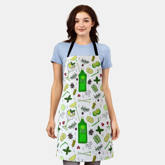 Gin Drinker Mixologist Cocktail Party Schort (Gedragen)