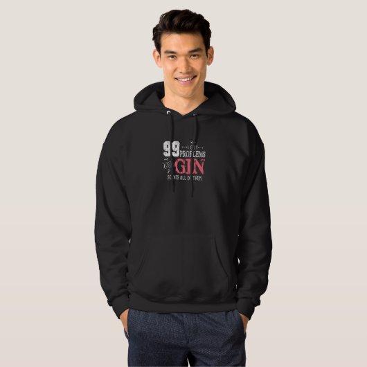 Gin Drinker Quote Hoodie (Voorkant volledig)