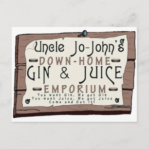 GIN EN JUICE BRIEFKAART