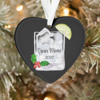 Gin en Tonic Cocktail Personalized Ornament